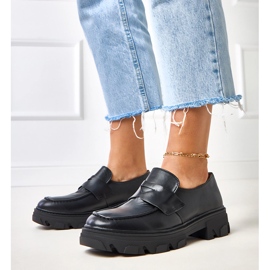 Schwarze Kirna-Öko-Lederschuhe 1