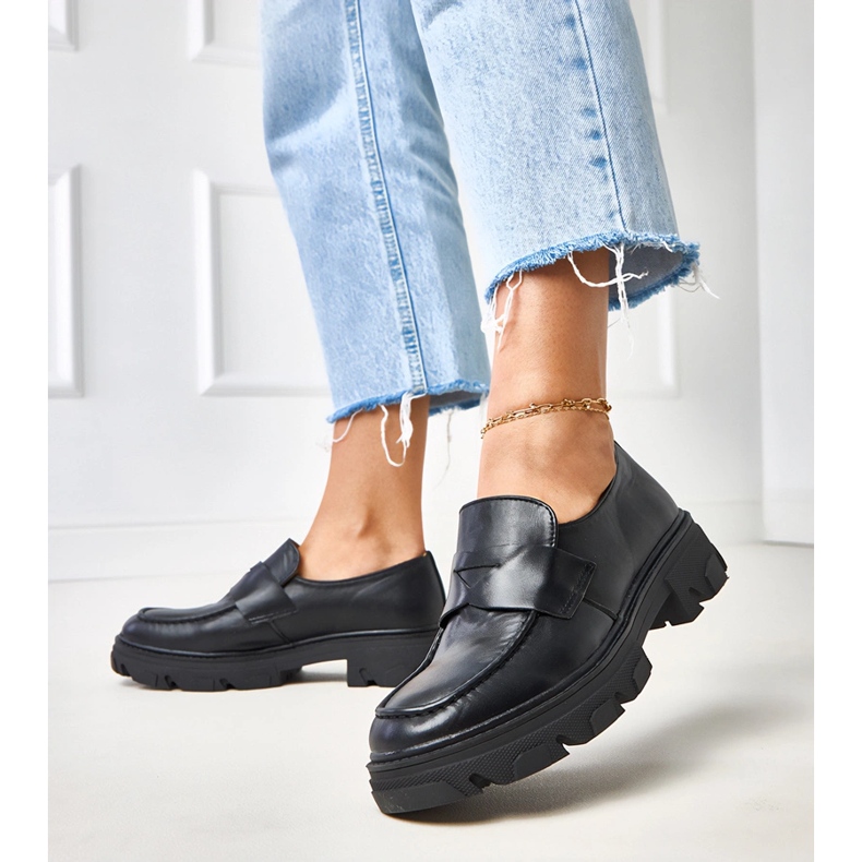 Schwarze Kirna-Öko-Lederschuhe 2