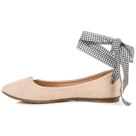 Ch. Creation Wildlederballerinas mit Schleife braun 1