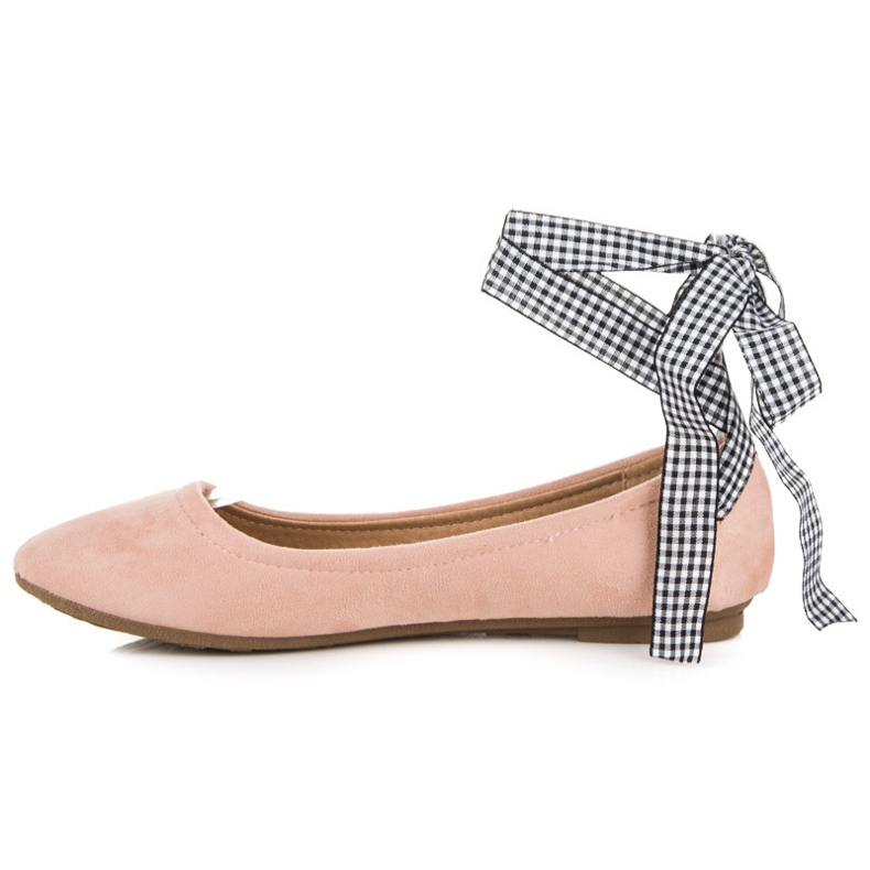 Ch. Creation Wildlederballerinas mit Schleife rosa 1