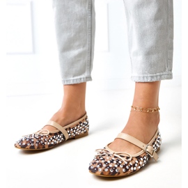 Leopardennetz -Ballerinas mit Elasidkristallen mehrfarbig 1