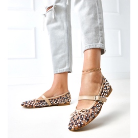 Leopardennetz -Ballerinas mit Elasidkristallen mehrfarbig 2