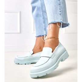 Blaue Mokassins aus Eco -Leather Seraphin 1