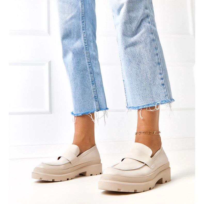 Beige Mocasins aus Eco -Leder Seraphin 2