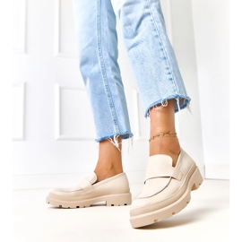 Beige Mocasins aus Eco -Leder Seraphin 1