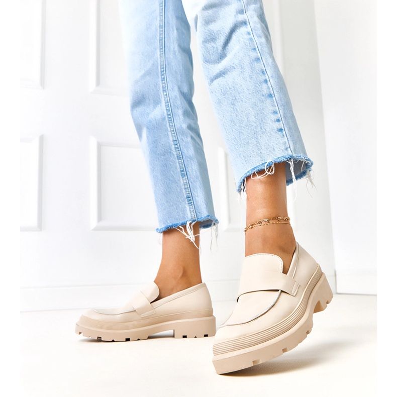 Beige Mocasins aus Eco -Leder Seraphin 1