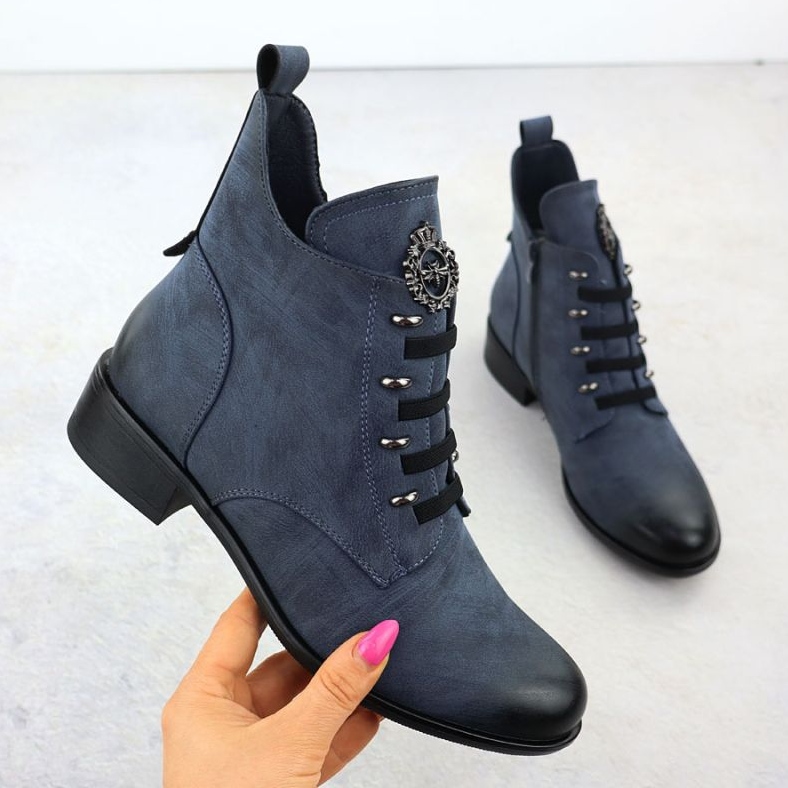 Isolierte Stiefel Jezzi in ASA198-21 JEZ412E blau 1