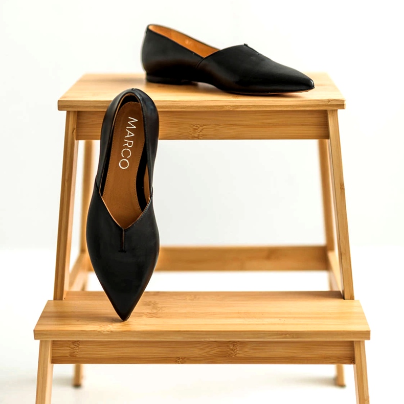 Marco Shoes Schwarz Frauen Ballerinas Marco 1285 mit einem Schnitt -Out 2