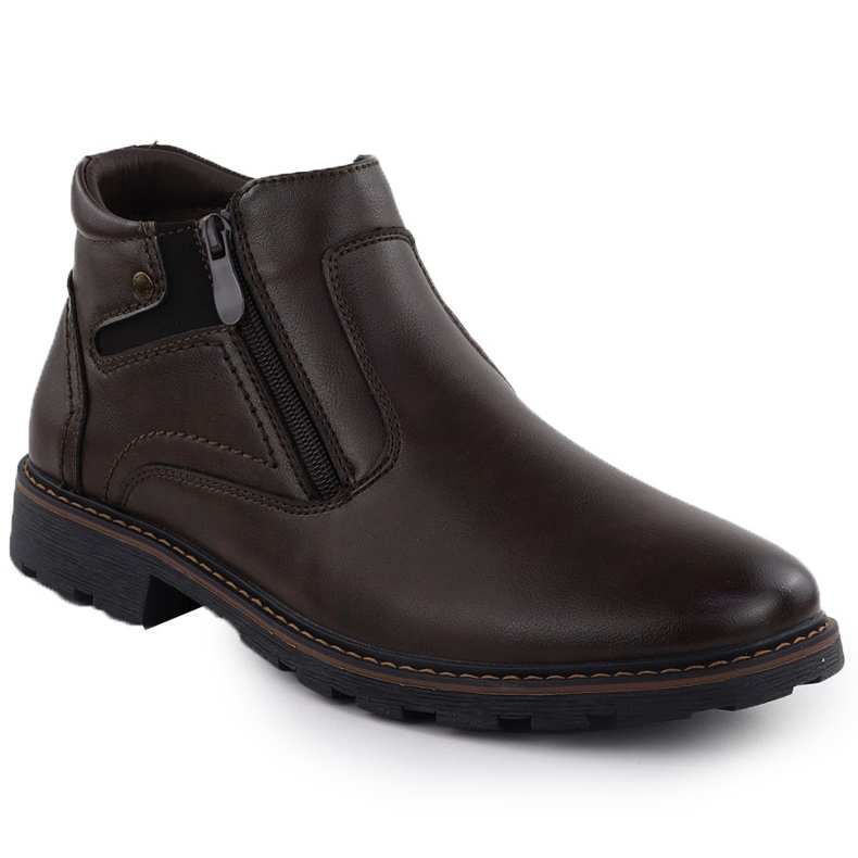 Herrenstiefel isolierte braune Schieberegler Vanhorn An71309 1