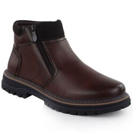 Herrenstiefel isolierte braune Schieberegler Vanhorn An71317 1