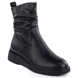 Frauenstiefel auf Keilen Black Vinceza 26-58557 schwarz 1