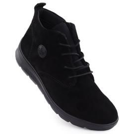 Damen Lederstiefel für Frauen schwarzer Rieker Z0022-00 1