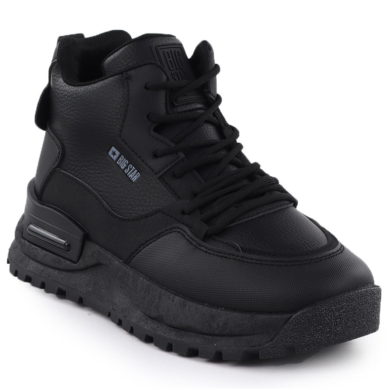 Frauen -Sneaker auf der Plattform Black Big Star SS274509 schwarz 1