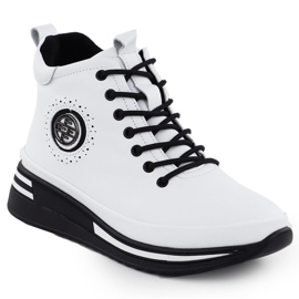 Filippo DBT4215 Lederkeile weiß 1