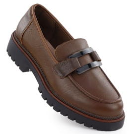 Lords Leder-Ladung auf der braunen Plattform von Frauen Sergio Leone MK25166-S 1