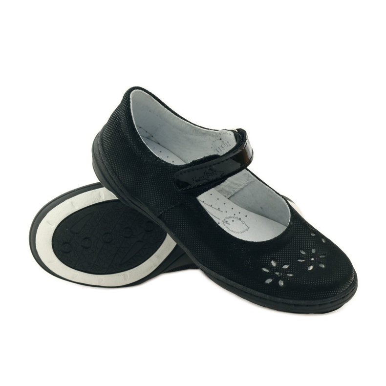 Ballerinas für Mädchen Blumen Ren But 4351 schwarz 3