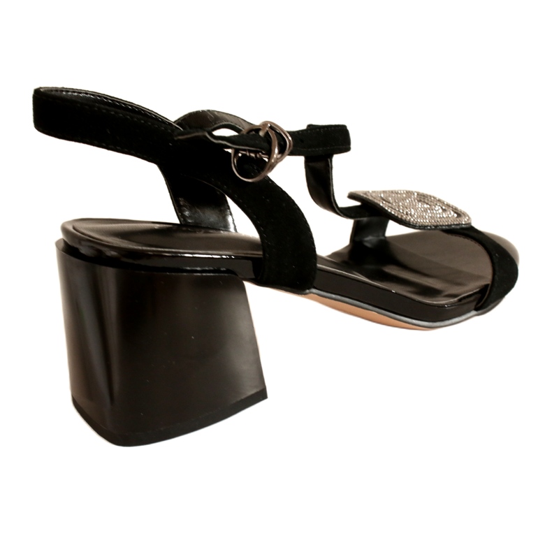 Angel Blue Frauen Sandalen Engel Blau TN6415 Schwarze High Heels 5