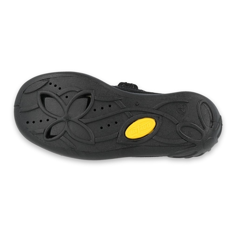 Befado Kinder Ballerinas 114x240 mit einem Bogen in Pailletten schwarz 4