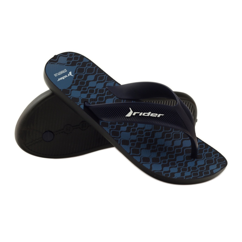 Herrenhausschuhe Rider 11073 marineblau schwarz 3