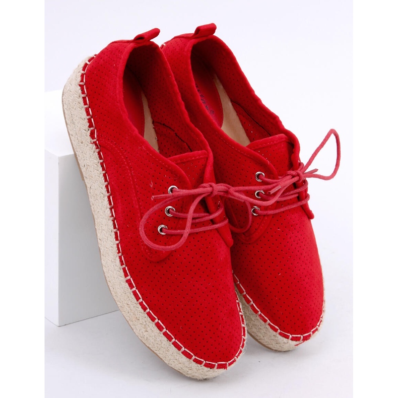 Rote Damen Espadrilles LL-118 Rot 1