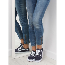 Marineblaue Damenturnschuhe DC3 weiß 1