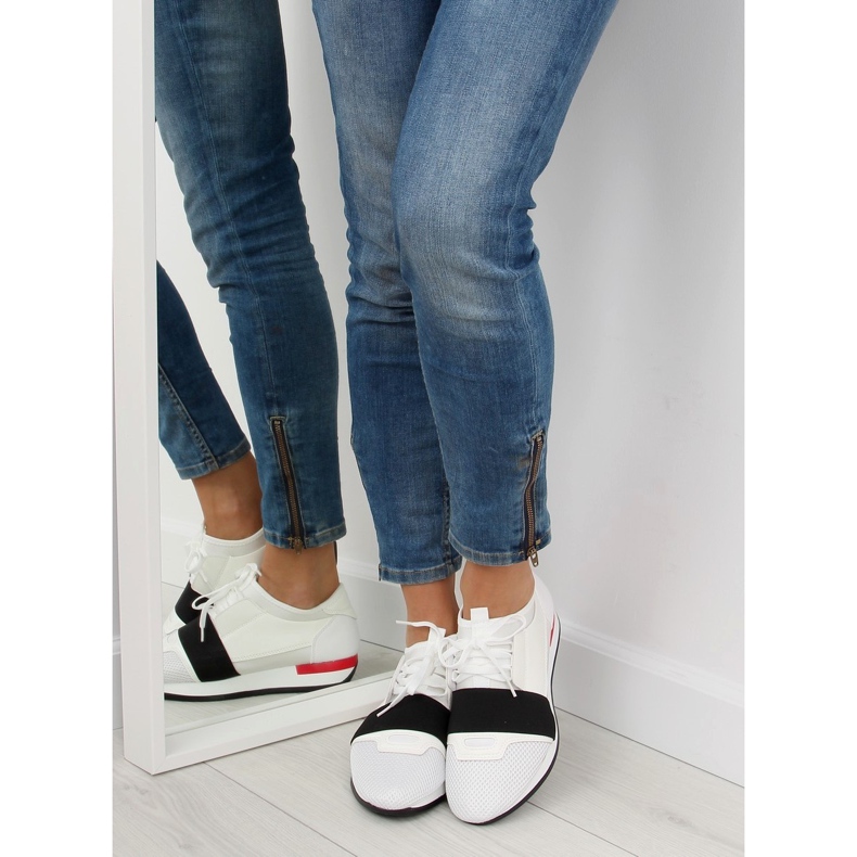 Weiß 16-515 WEISS / ROT Sportschuhe schwarz 2