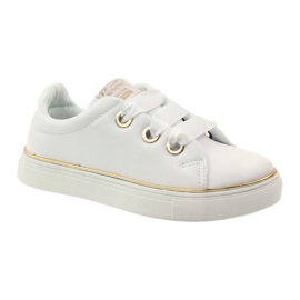 American Club Sneakers Satin American 17508 Schnürsenkel ['weiß', 'gold'] weiß 1