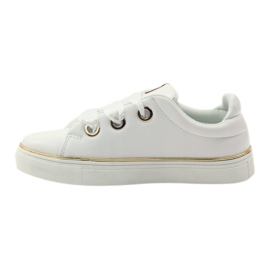 American Club Sneakers Satin American 17508 Schnürsenkel ['weiß', 'gold'] weiß 2