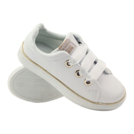 American Club Sneakers Satin American 17508 Schnürsenkel ['weiß', 'gold'] weiß 3