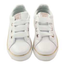 American Club Sneakers Satin American 17508 Schnürsenkel ['weiß', 'gold'] weiß 4