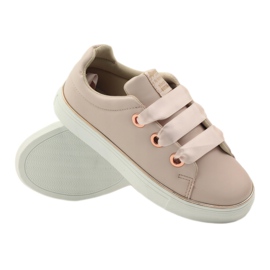 American Club Sneakers Satin American 17508 Schnürsenkel rosa 3