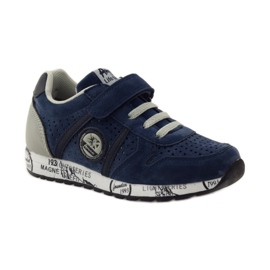 American Club ADI Sport American Leather Inlay navy blau grau 1