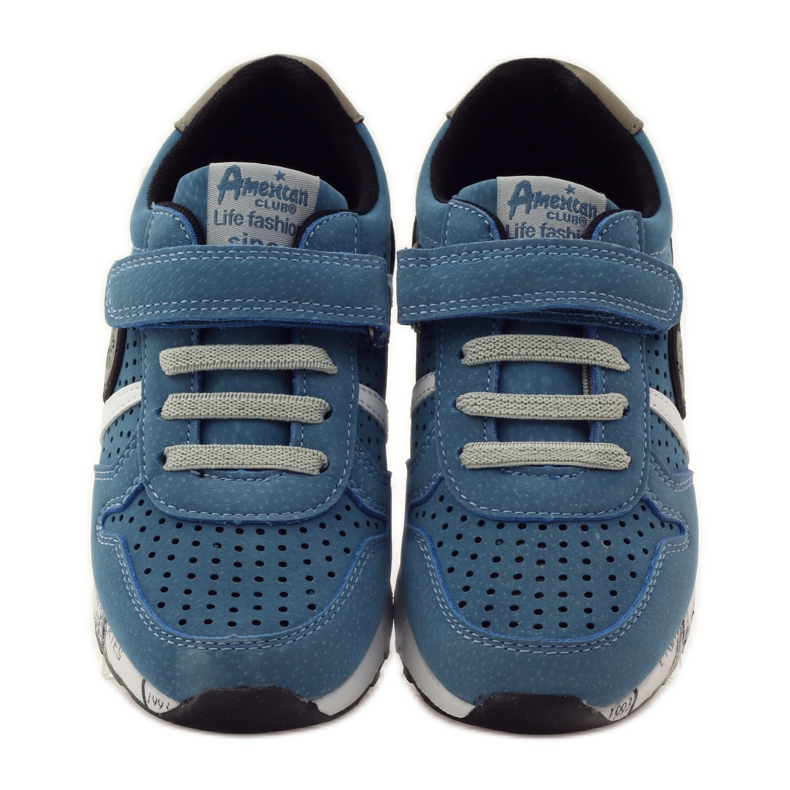 American Club ADI Sport American Leather Inlay grau blau schwarz weiß 4