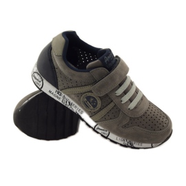 American Club Gelochtes Fußbett aus amerikanischem Sportleder navy blau grau 3