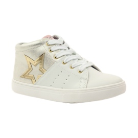 American Club Sportliche amerikanische Stiefeletten mit Lederdecksohle gelb weiß 1