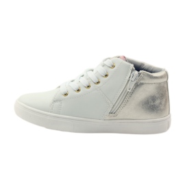 American Club Sportliche amerikanische Stiefeletten mit Lederdecksohle gelb weiß 2