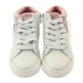 American Club Sportstiefeletten aus amerikanischem Leder mit Innensohle rosa grau weiß 4