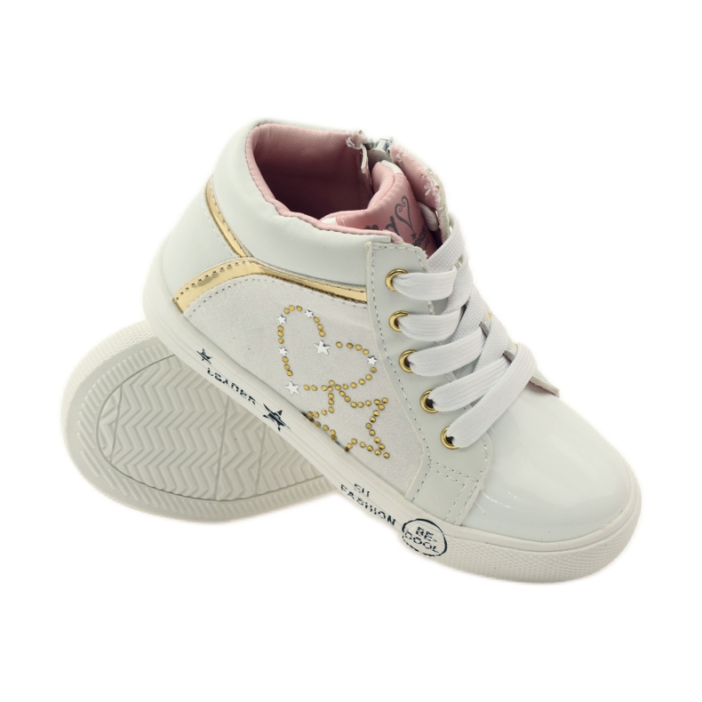 American Club Das amerikanische Herz eines sportlichen Mädchens gelb weiß 3