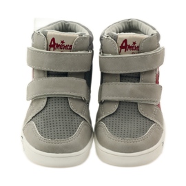 American Club Amerikanische 17353 Sportschuhe rot grau 4