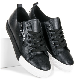 Turnschuhe auf der Plattform schwarz 1