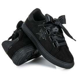 Stylische Sneaker aus Wildleder schwarz 2