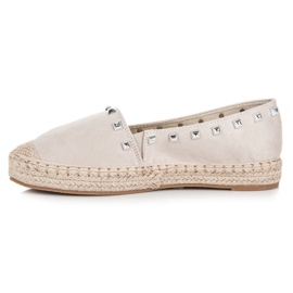 Nio Nio Beige Espadrilles mit Nieten 1