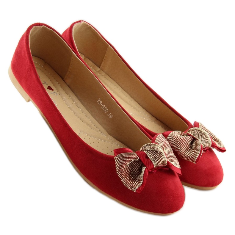 Klassische rote Damenballerinas vs-330 Red 1