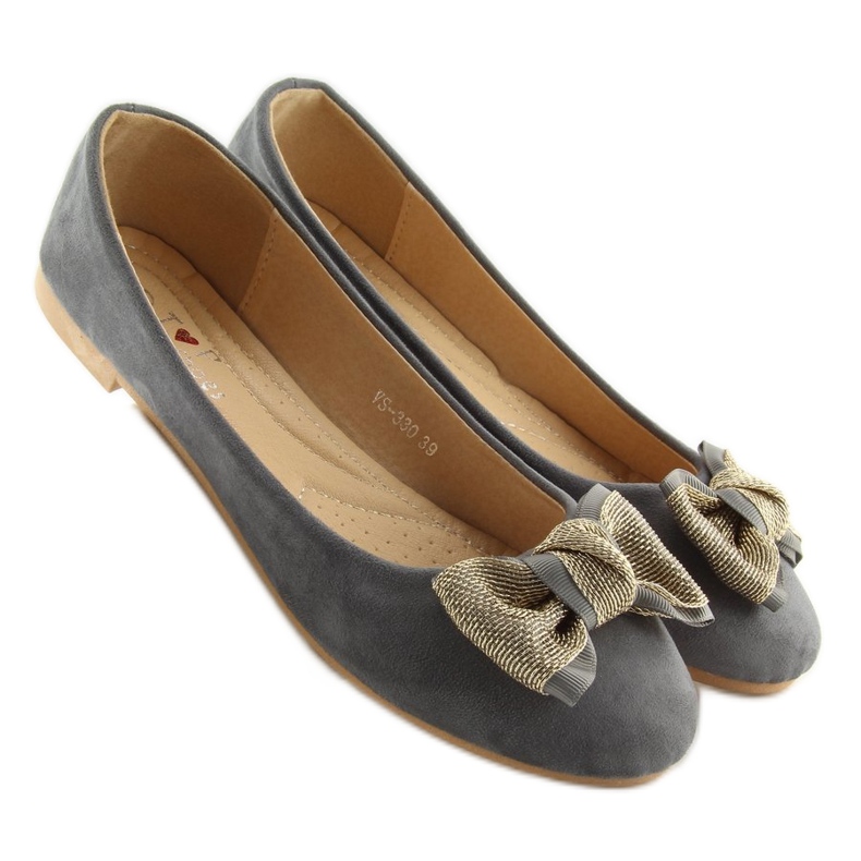 Klassische graue Ballerinas für Damen vs-330 Grey 2