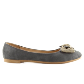 Klassische graue Ballerinas für Damen vs-330 Grey 1