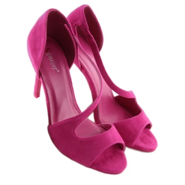 Pumps ausgesetzt asymmetrische Fuchsia rosa 2