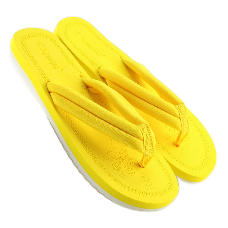 Gelb CK38 gelbe Damen-Flip-Flops 2
