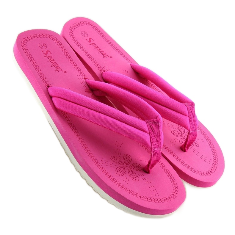 Fuchsiafarbene Flip-Flops für Damen CK38 fushia rosa 2