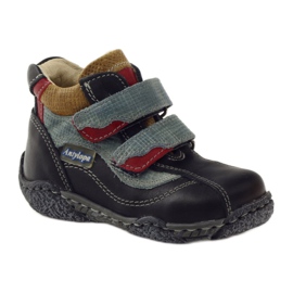 Antylopa Babyschuhe mit Klettverschluss Antilope marineblau schwarz rot 1