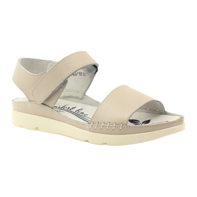 Filippo Bequeme beige Klettsandalen 1